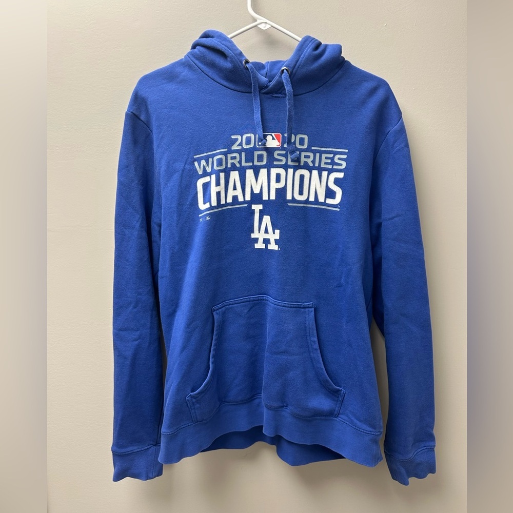 Los Angeles Dodgers Men’s ‘47‎ 2020 World Series Pullover Royal Blue Hoodie